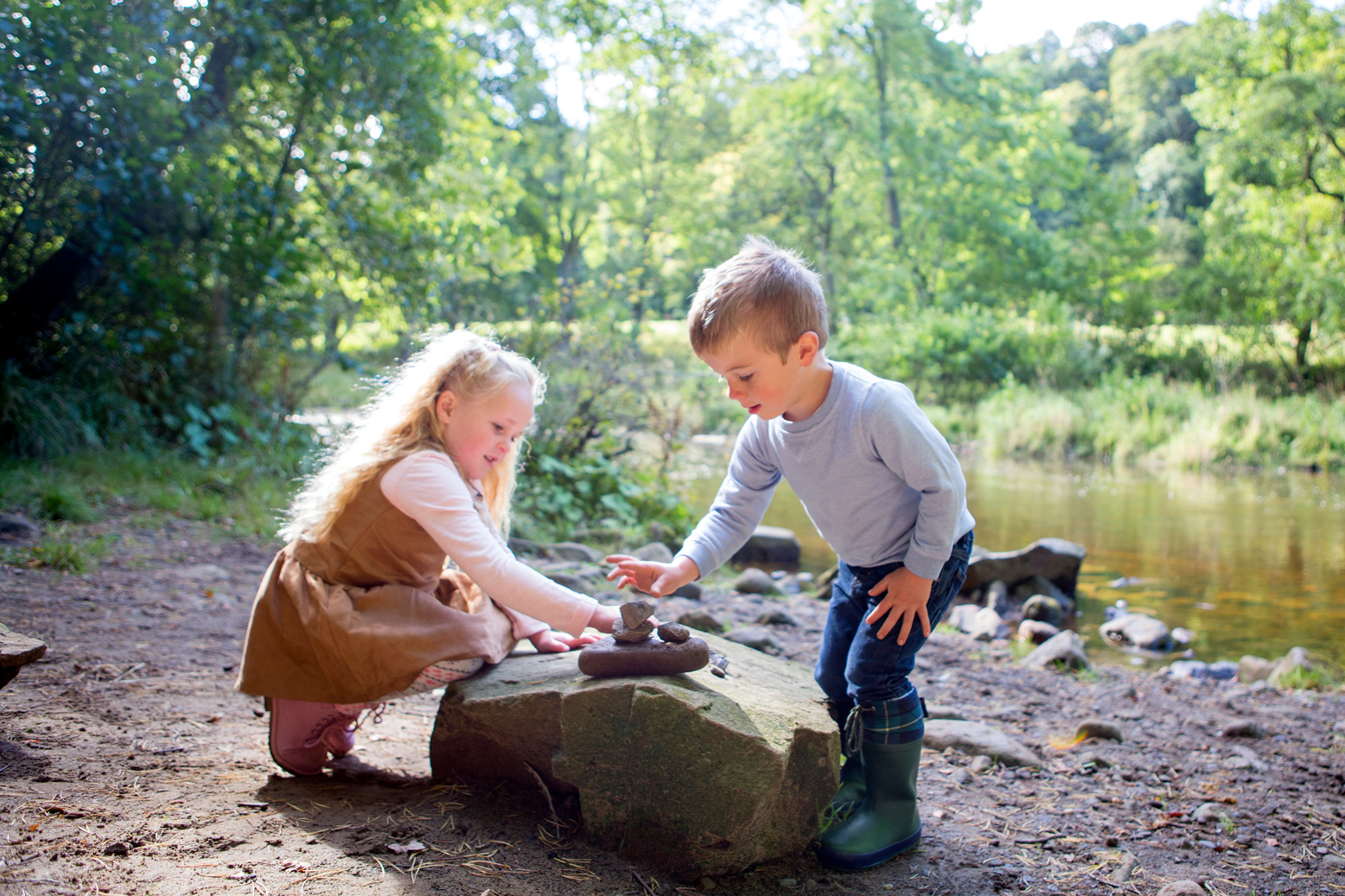 Children playing outdoors